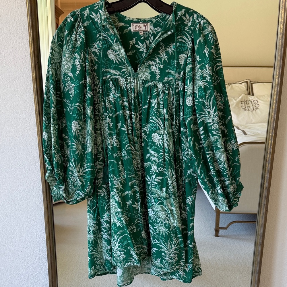 Mille Green Floral Daisy Dress